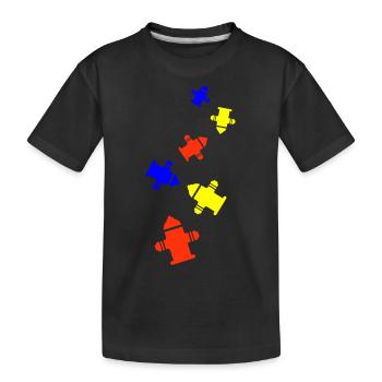 Hydrant Icon - Kids' Premium Organic T-Shirt - black - Front