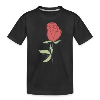 Fleur - T-shirt bio Premium Enfant - noir - Devant