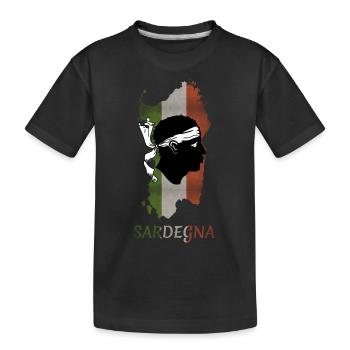 Sardinia Flag Sardinian Flag Sardegna Flag - Kids' Premium Organic T-Shirt - black - Front