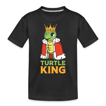 Drôle de tortue de mer Tortue de mer Eau de mer - T-shirt bio Premium Enfant - noir - Devant