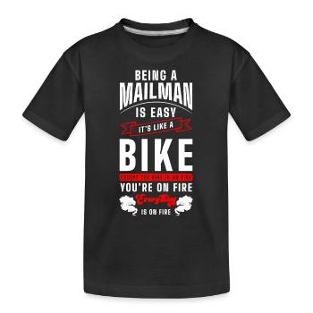 Postman Service Parcel Livreur de lettres Boîte aux lettres - T-shirt bio Premium Enfant - noir - Devant