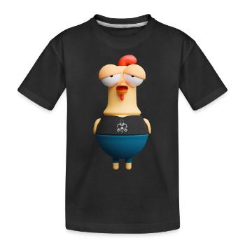 Genervtes Montags Huhn - Kinder Premium Bio T-Shirt - Schwarz - Vorne