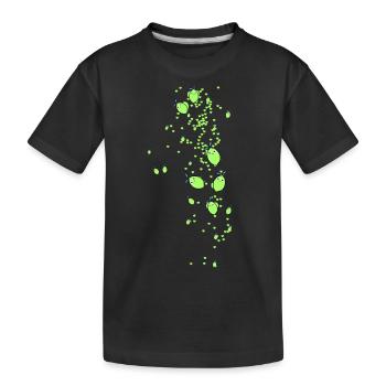 Limonène, citron vert, cœurs, motifs, citron - T-shirt bio Premium Enfant - noir - Devant
