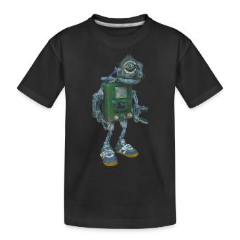 Robot abandonné - T-shirt bio Premium Enfant - noir - Devant