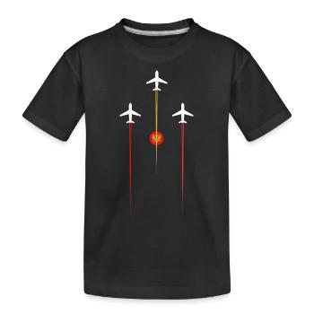 Montenegro Airlines - Kids' Premium Organic T-Shirt - black - Front