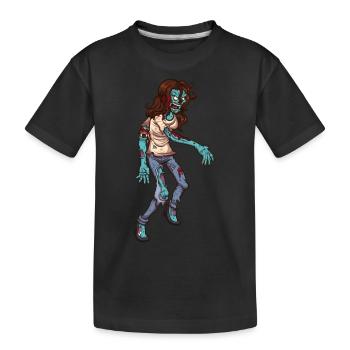 Walking Zombie - Kids' Premium Organic T-Shirt - black - Front