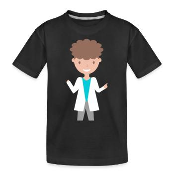 Person Illustratiert (Malte) - Kinder Premium Bio T-Shirt - Schwarz - Vorne