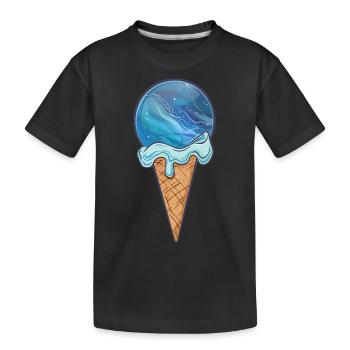 Planète de glace Neptune - T-shirt bio Premium Enfant - noir - Devant