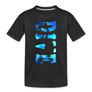 DIVE - Kids' Premium Organic T-Shirt - black - Front