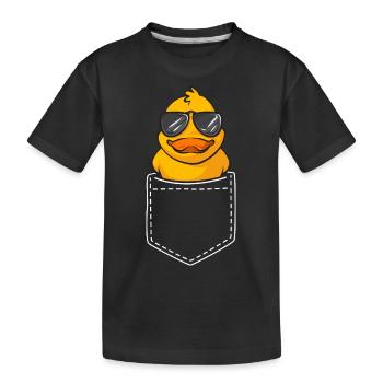 Rubber Duck Rubber Duck - Kids' Premium Organic T-Shirt - black - Front