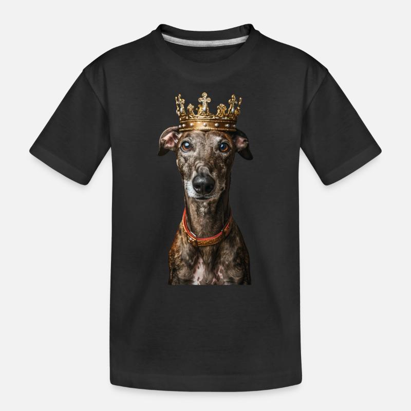 Windhund - Kinder Premium Bio T-Shirt - Schwarz