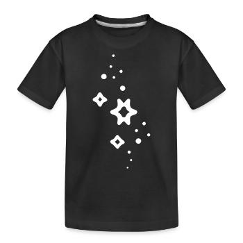 Glitzersterne Sternchen Dekor - Kinder Premium Bio T-Shirt - Schwarz - Vorne