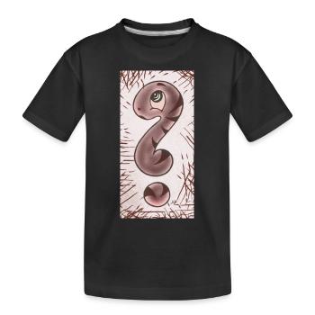 Point d’interrogation serpent brun étroit - T-shirt bio Premium Enfant - noir - Devant