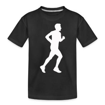 jogger - Kinder Premium Bio T-Shirt - Schwarz - Vorne