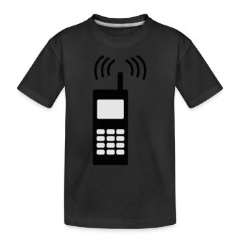 Handy - Telefon - Mobile - Kinder Premium Bio T-Shirt - Schwarz - Vorne