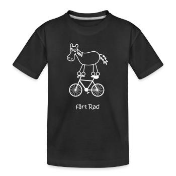 bike, bike, bike-riding horse - Kids' Premium Organic T-Shirt - black - Front
