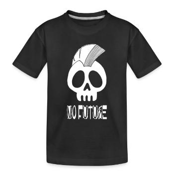 White punk skull - Kids' Premium Organic T-Shirt - black - Front