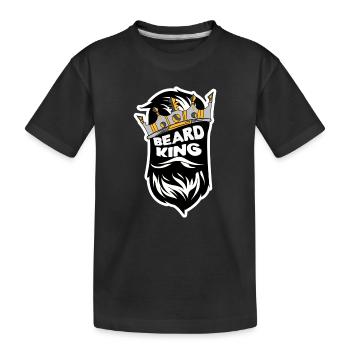 Bart Männlichkeit Statement Bartfrisur Bartträger - Kinder Premium Bio T-Shirt - Schwarz - Vorne