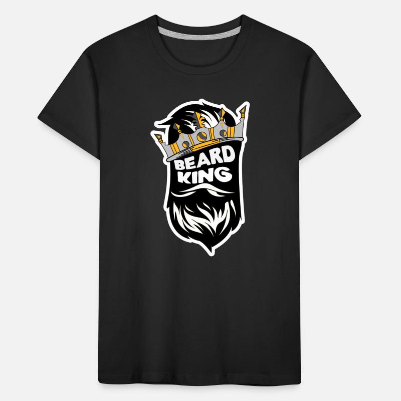Bart Männlichkeit Statement Bartfrisur Bartträger Kinder Premium Bio T-Shirt