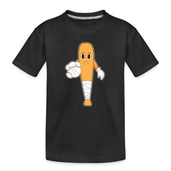 Baseball Baseball bat - Kids' Premium Organic T-Shirt - black - Front