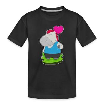 Ballon de cheval - T-shirt bio Premium Enfant - noir - Devant