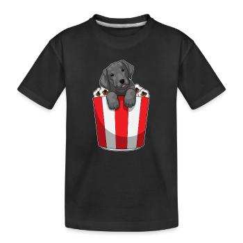 Maïs soufflé du Labrador - T-shirt bio Premium Enfant - noir - Devant