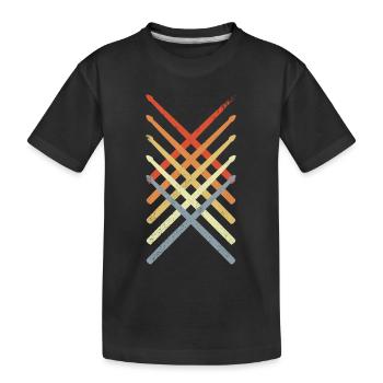 Dessin de baguettes - T-shirt bio Premium Enfant - noir - Devant
