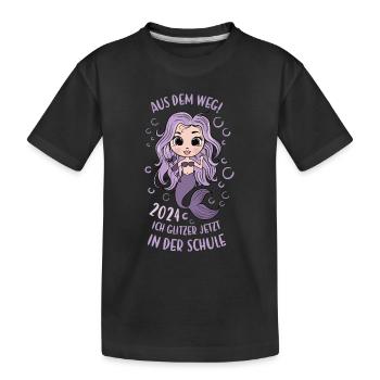 Écolier 2024 Sirène à l’écart ! Scolarisation - T-shirt bio Premium Enfant - noir - Devant