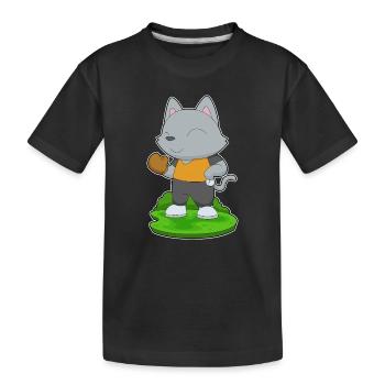 Cat Baseball Gant de baseball - T-shirt bio Premium Enfant - noir - Devant
