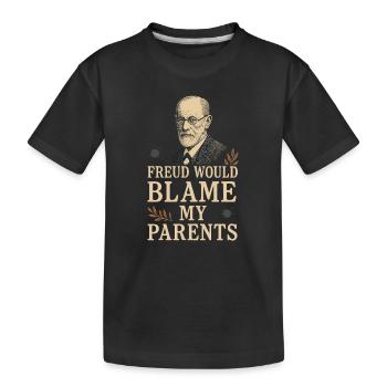 Un futur psychologue me diagnostique - T-shirt bio Premium Enfant - noir - Devant