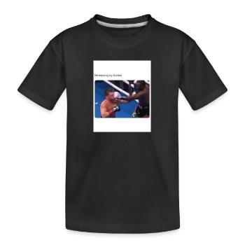 Box-Moment am Sonntag - Kinder Premium Bio T-Shirt - Schwarz - Vorne