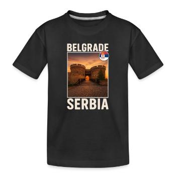 Belgrade, Serbie - T-shirt bio Premium Enfant - noir - Devant