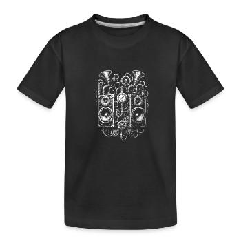 Illustration du matériel audio steampunk - T-shirt bio Premium Enfant - noir - Devant