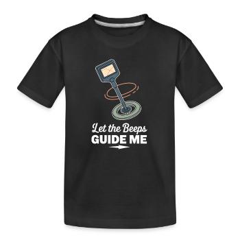 Introverted metal detector hobbyist - Kids' Premium Organic T-Shirt - black - Front