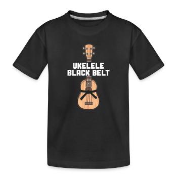 Ukulélé hawaïen Ukulélé Ukulélé Noir - T-shirt bio Premium Enfant - noir - Devant