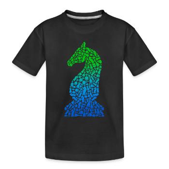 Pièces d’échecs Jeu d’échecs Joueur d’échecs - T-shirt bio Premium Enfant - noir - Devant