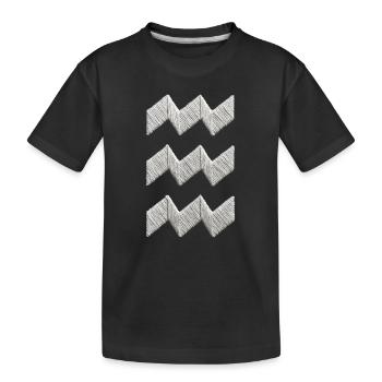 Eindhoven Vibes origami-bestickter Look (gedruckt) - Kinder Premium Bio T-Shirt - Schwarz - Vorne