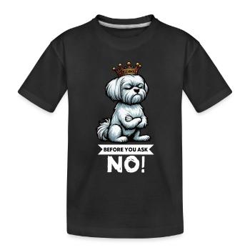 Avant de demander à Malteser Propriétaires Maltais Maltais - T-shirt bio Premium Enfant - noir - Devant