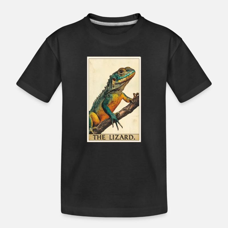 Eidechsen Eidechse - Kinder Premium Bio T-Shirt - Schwarz