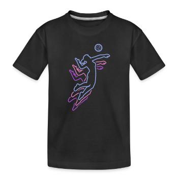 Volley-ball féminin Joueuse de volley-ball : Volley-ball de plage - T-shirt bio Premium Enfant - noir - Devant