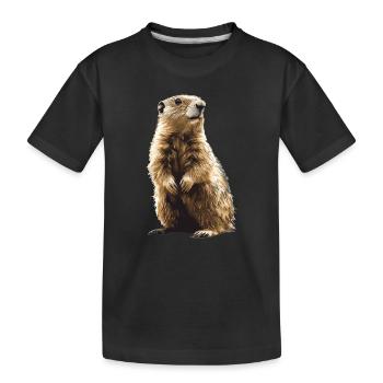 Marmots Groundhog - Kids' Premium Organic T-Shirt - black - Front