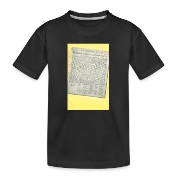 Parchemin en papier de la liberté - T-shirt bio Premium Enfant - noir - Devant