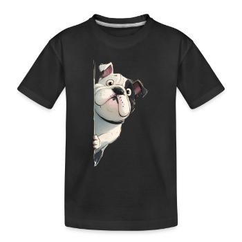 Bourdons anglais qui espionnent Drôle de chiens amateurs de produits dérivés - T-shirt bio Premium Enfant - noir - Devant