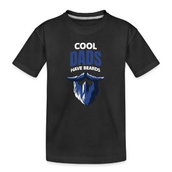 Coole Väter Haben Bärte - Kinder Premium Bio T-Shirt - Schwarz - Vorne