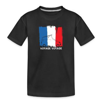 Tricolore Camper Design Voyage Voyage - Kinder Premium Bio T-Shirt - Schwarz - Vorne