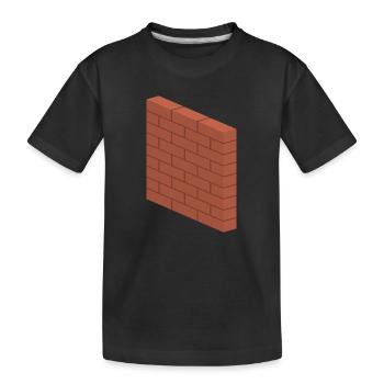 Brick Wall - Construction Masonry Building Mason - T-shirt bio Premium Enfant - noir - Devant