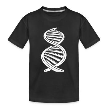 Chaîne nucléotidique brin d’ADN double hélice - T-shirt bio Premium Enfant - noir - Devant