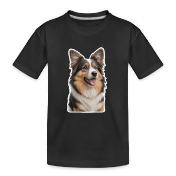 Collie - Kinder Premium Bio T-Shirt - Schwarz - Vorne