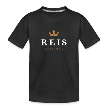 Rice Original Family Logo - Kids' Premium Organic T-Shirt - black - Front