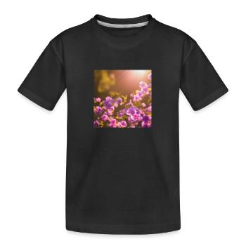 Flowers in spring - Kids' Premium Organic T-Shirt - black - Front